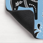 Tapis De Souris Cheval folklorique noir/blanc de Dala/frison (Coin)