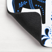 Tapis De Souris Cheval folklorique noir/bleu de Dala/frison (Coin)