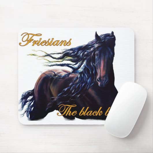 Tapis De Souris Cheval frison (Avec souris)