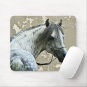 Tapis De Souris Cheval gris (Avec souris)