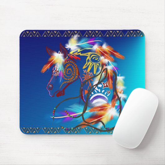 Tapis De Souris Cheval lumineux Mousepad (Avec souris)