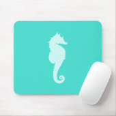 Tapis De Souris Cheval Marin Turquoise (Avec souris)