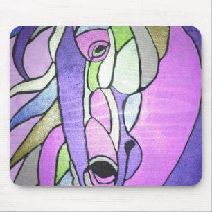 Tapis De Souris Cheval métallique en Pad de souris violette