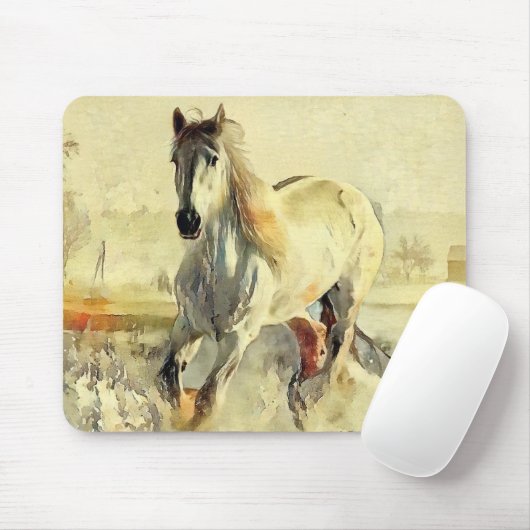 Tapis De Souris Cheval Mousepad (Avec souris)