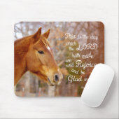 Tapis De Souris Cheval Mousepads de châtaigne de vers de bible du (Avec souris)