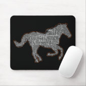 Tapis De Souris cheval noir (Avec souris)