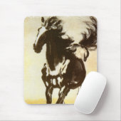 Tapis De Souris Cheval noir (Avec souris)
