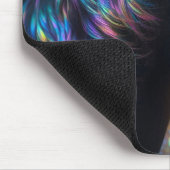 Tapis De Souris Cheval noir avec Mane Iridescente (Coin)