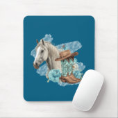 Tapis de souris Cheval Occidental - Navy (Avec souris)