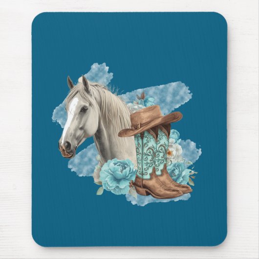 Tapis de souris Cheval Occidental - Navy (Devant)