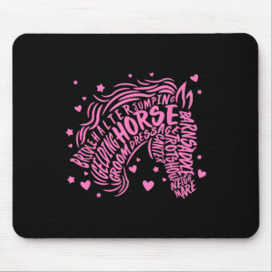 Tapis De Souris Cheval Pour Filles Équitation Équitation Ride Love