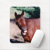 Tapis De Souris Cheval riant Mousepad de Standardbred (Avec souris)