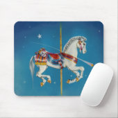 Tapis De Souris Cheval rouge, blanc et bleu de Mousepads - de (Avec souris)