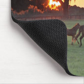Tapis De Souris Cheval Sunset Art Mousepad (Coin)