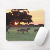 Tapis De Souris Cheval Sunset Art Mousepad (Avec souris)