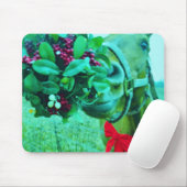 Tapis De Souris Cheval Turquoise Mistletoe de Noël (Avec souris)