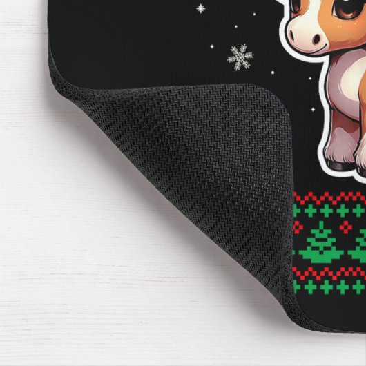 Tapis De Souris Cheval Vilain Chandail De Noël Ny Xmas Pour Adulte (Coin)