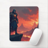 Tapis De Souris Chevalier noir de flamme (Avec souris)