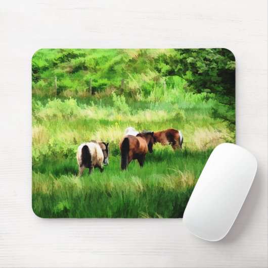 TAPIS DE SOURIS CHEVAUX (Avec souris)