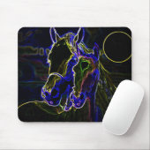 Tapis De Souris Chevaux Blacklight (Avec souris)
