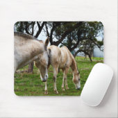 Tapis De Souris Chevaux blancs boueux, (Avec souris)