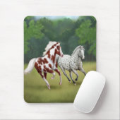 Tapis De Souris Chevaux courant Mousepad libre (Avec souris)