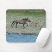 Tapis De Souris chevaux courants (Avec souris)