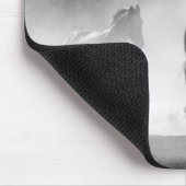 Tapis De Souris Chevaux de course noir et blanc Photo Artwork (Coin)