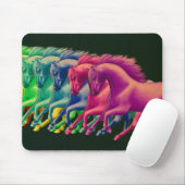 Tapis De Souris Chevaux de différentes couleurs Mousepad (Avec souris)