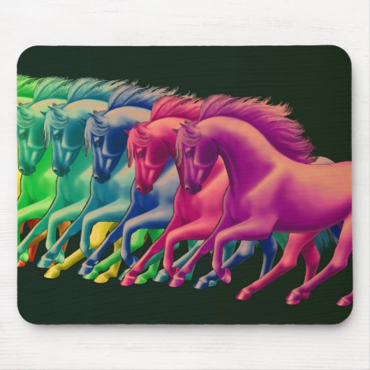 Tapis De Souris Chevaux de différentes couleurs Mousepad (Devant)
