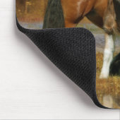 Tapis De Souris Chevaux d'imaginaire : Jument et poulain (Coin)