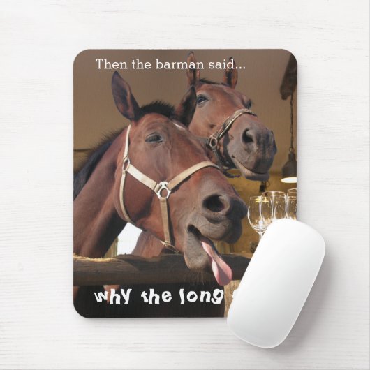 Tapis De Souris Chevaux drôles (Avec souris)