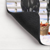 Tapis De Souris Chevaux Du Quartier Noir En Neige (Coin)