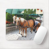 Tapis De Souris Chevaux et chariot (Avec souris)