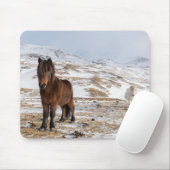Tapis De Souris Chevaux islandais en hiver (Avec souris)