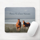 Tapis De Souris Chevaux Mousepad de plage (Avec souris)