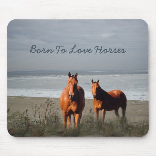 Tapis De Souris Chevaux Mousepad de plage (Devant)