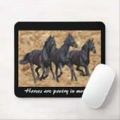 Tapis De Souris Chevaux Mousepad sauvage (Avec souris)