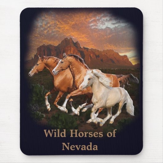Tapis De Souris chevaux sauvages (Devant)