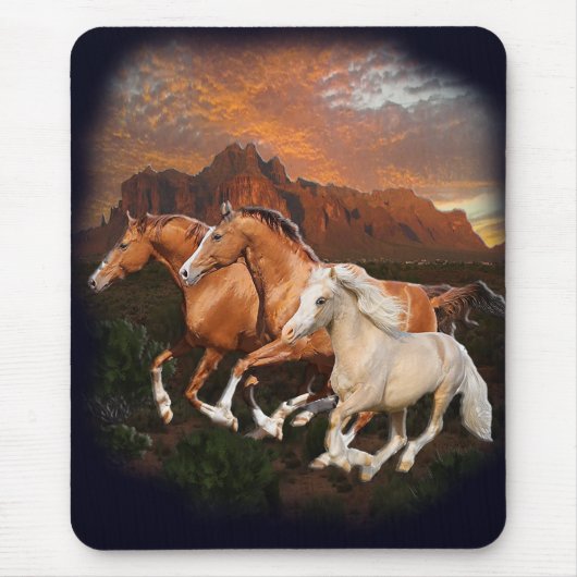 Tapis De Souris chevaux sauvages (Devant)