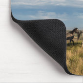 Tapis De Souris Chevaux sauvages dans le parc national Theodore Ro (Coin)