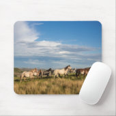 Tapis De Souris Chevaux sauvages dans le parc national Theodore Ro (Avec souris)