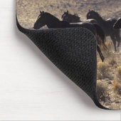 Tapis De Souris Chevaux sauvages de mustang dans le désert 1 (Coin)