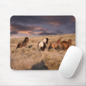 Tapis De Souris Chevaux Sauvages en Course (Avec souris)