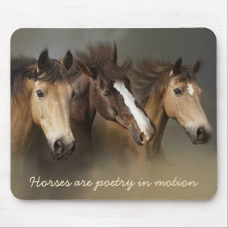 Tapis De Souris Chevaux sauvages trois Mousepad