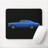 Tapis De Souris Chevelle 1969 solides solubles : Finition bleue : (Avec souris)