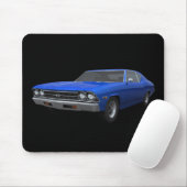 Tapis De Souris Chevelle 1969 solides solubles : Finition bleue : (Avec souris)