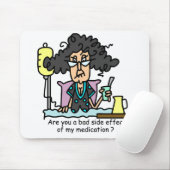 Tapis De Souris Cheveux foncés d'effet secondaire de médicament (Avec souris)