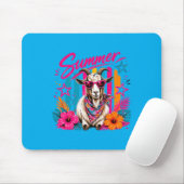 Tapis De Souris Chèvre Côtière Chic Été Rayé Graphique Rétro (Avec souris)