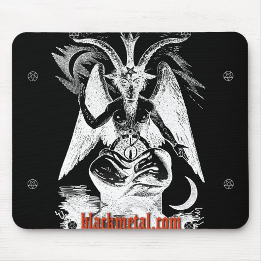 Tapis De Souris Chèvre de Mendes Mousepad noir (Devant)